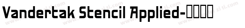 Vandertak Stencil Applied字体转换